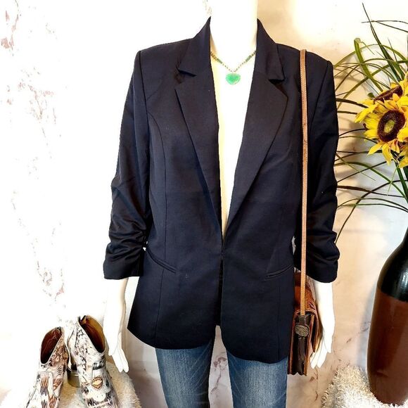 Tart Collection wool blend ruched sleeve jacket - Picture 2 of 8